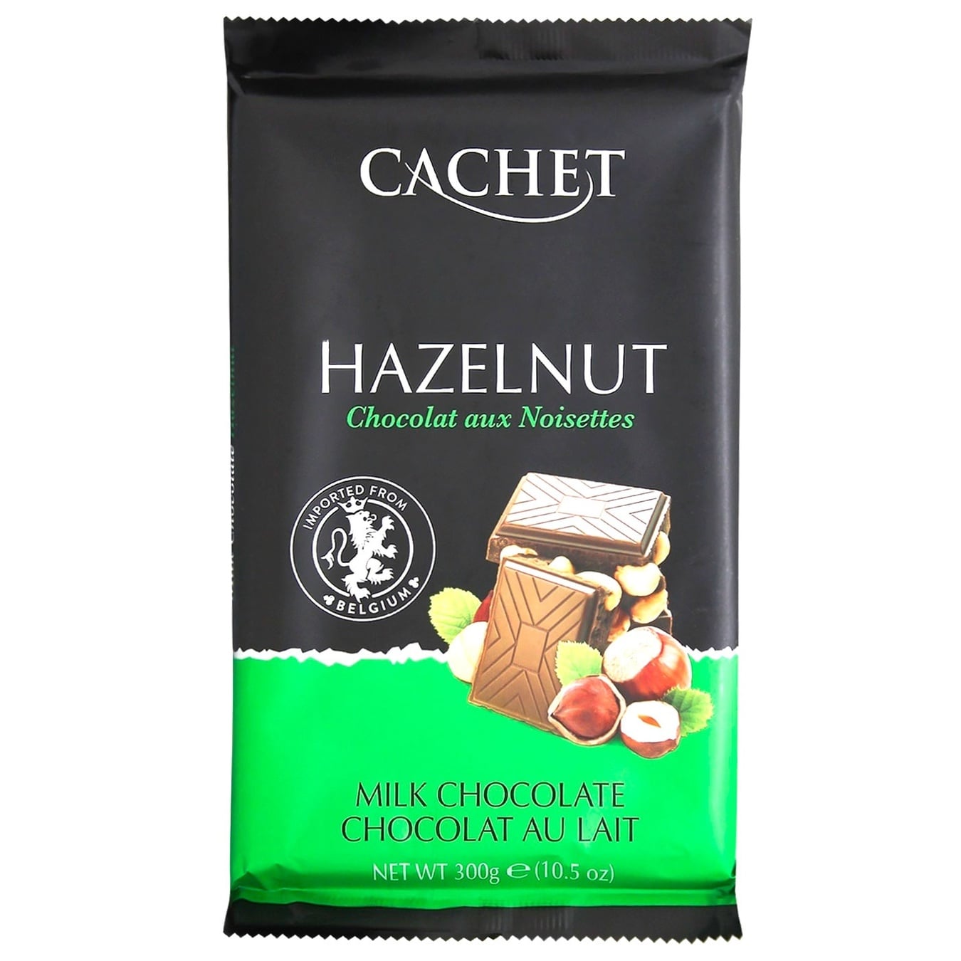 Шоколад Cachet Hazelnut Milk Кашет лісовий горіх молочний 300гр