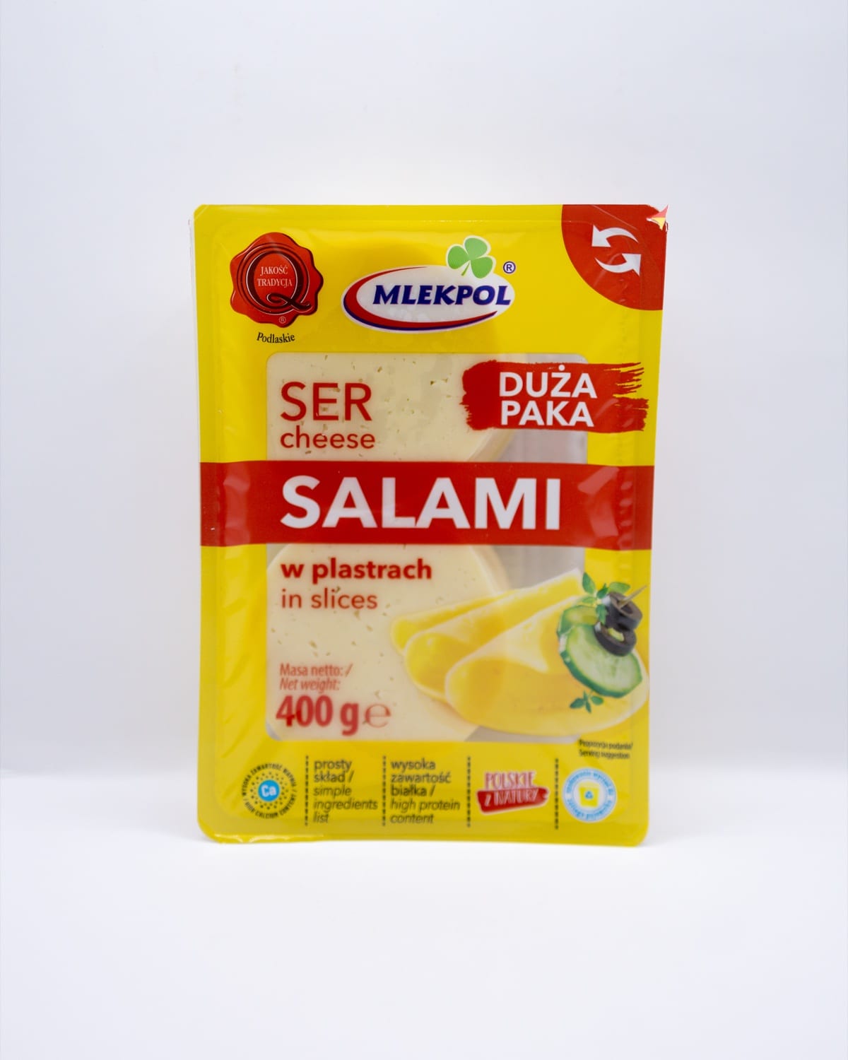 Сир Салямі нарізка Salami Mlekpol 400g