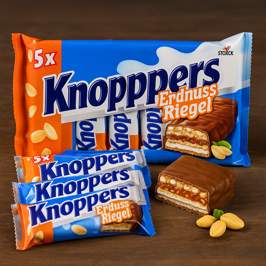 Батончик Кноперс в молочному шоколаді з арахісом Knoppers ErdnussRiegel (5*40г 200г