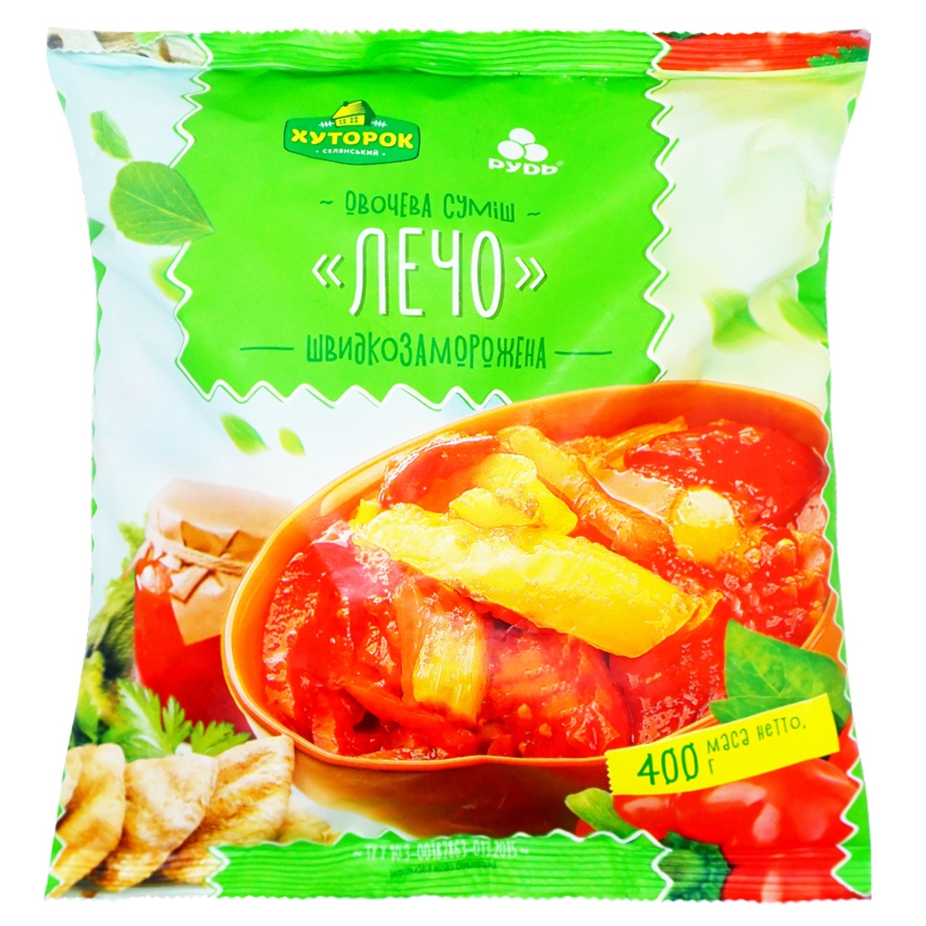 400г Овочева суміш "Лечо" ХУТОРОК