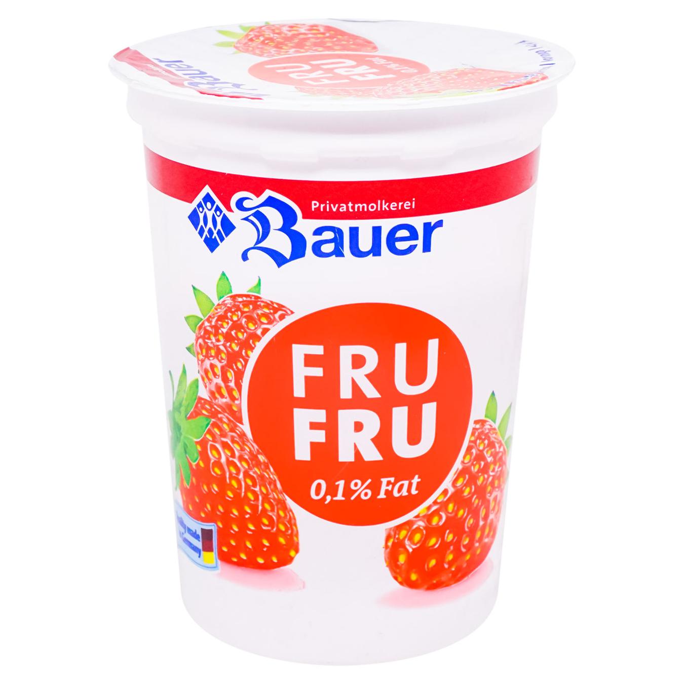 Йогурт пастеризований Баєр Bauer Fru Fru 0,1% Полуниця, Персик Маракуя 500