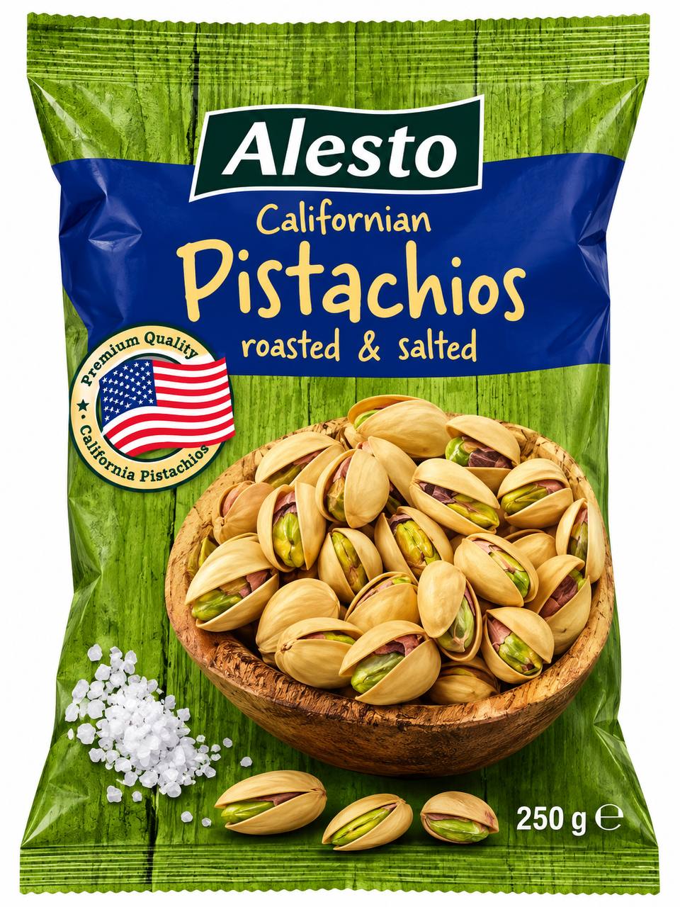 Фісташки Алесто солені (зелені) Alesto 250г