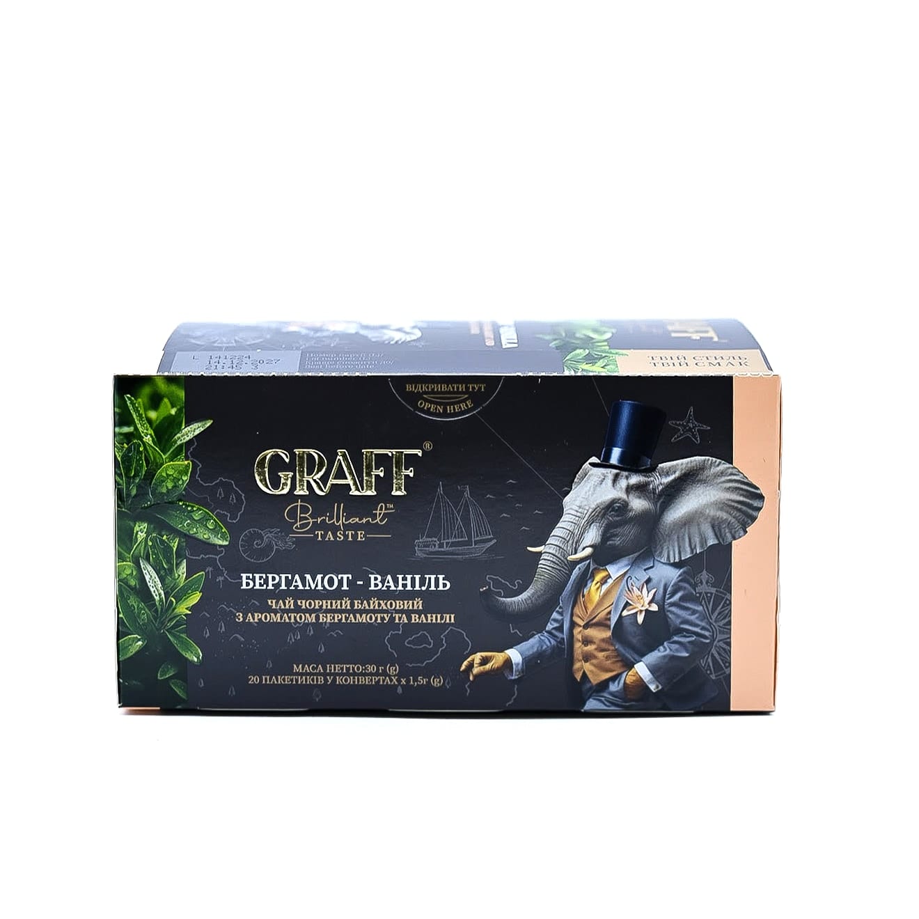 GRAFF Бергамот-Ваніль, 30g (20 пакетів x 1.5g)