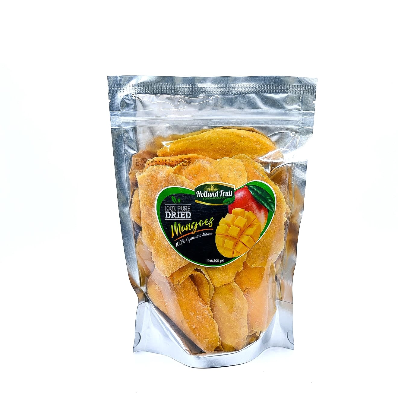 Holland Fruit Манго сушене (100% Pure Dried Mangoes), 500g
