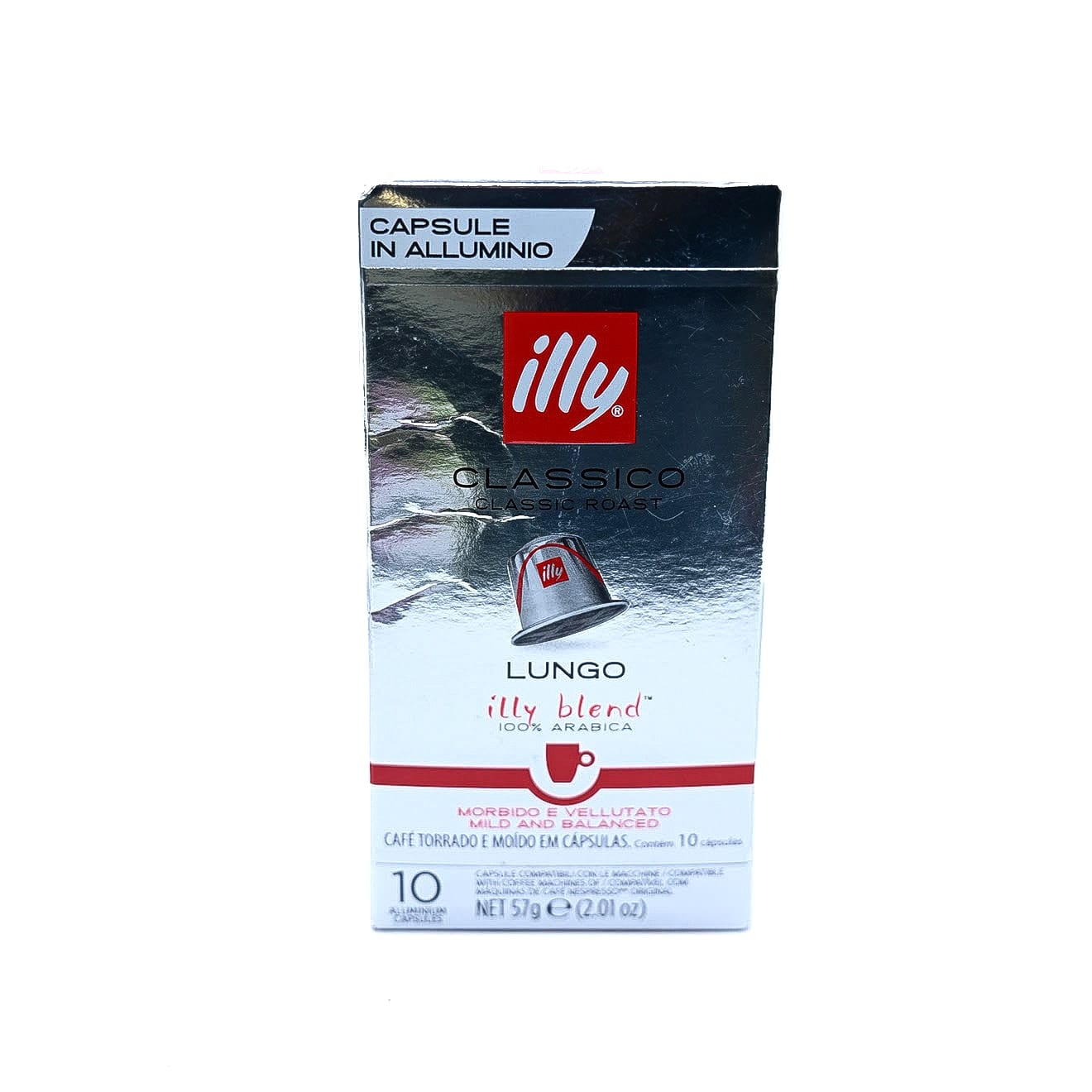 illy Кава в капсулах illy Classico Lungo (illy blend 100% arabica), 57 г / 10 капс.
