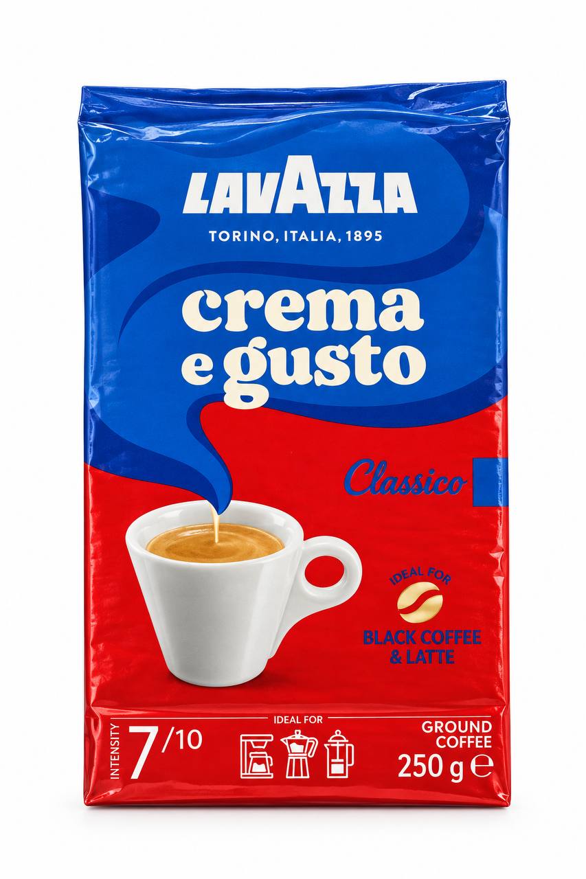 Кава мелена Lavazza Crema&Gusto 250 г колір