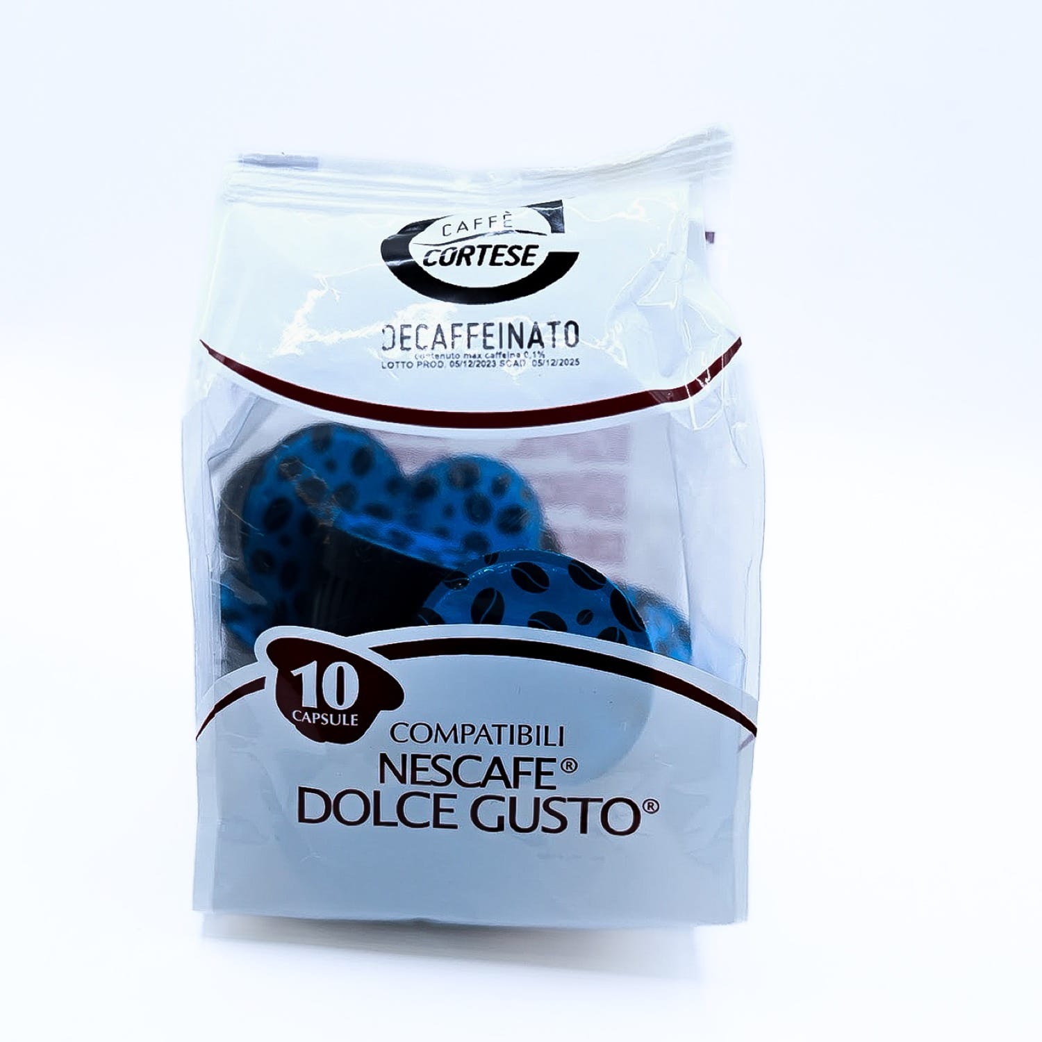 Кава в капсулах Caffe Cortese Decaffeinato (Dolce Gusto), без кофеїну, 10 шт