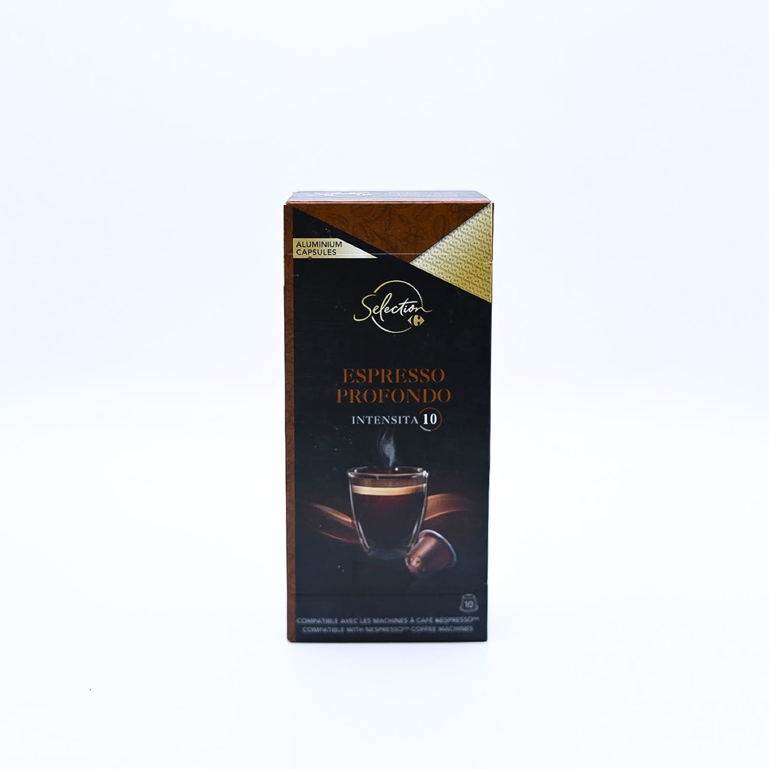 Кава в капсулах Carrefour Selection Espresso Profondo, інтенсивність 10, 10 шт