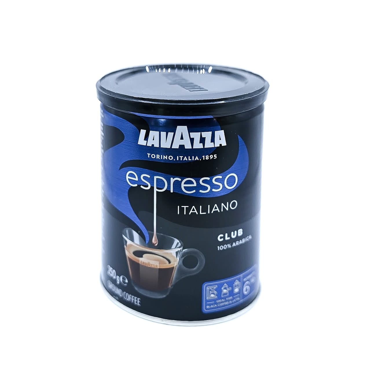 Lavazza Кава мелена Lavazza Espresso Italiano Club 100% Arabica (синя бляшанка), 250 г