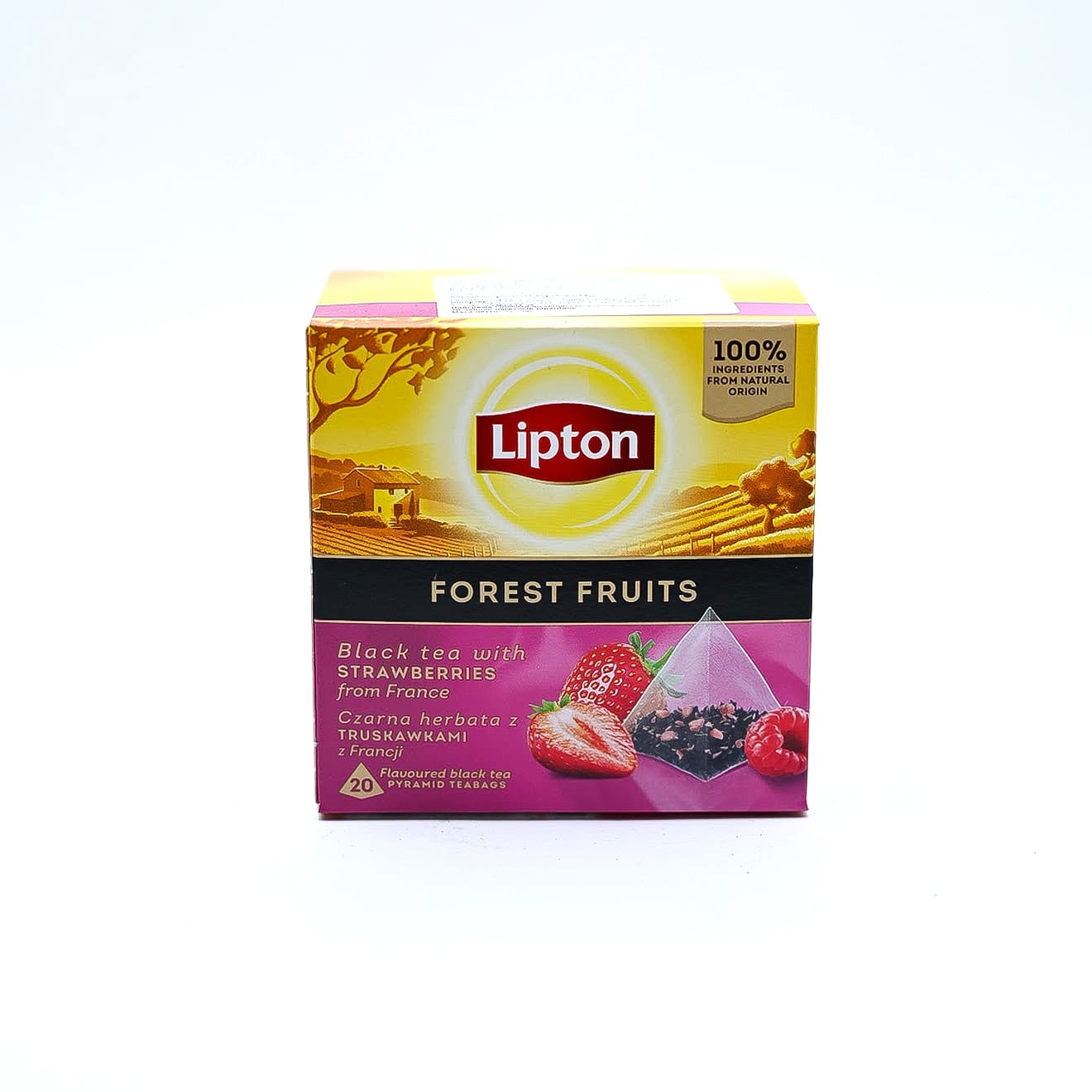 Lipton Forest Fruits / Black tea with strawberries, 20 пакетів