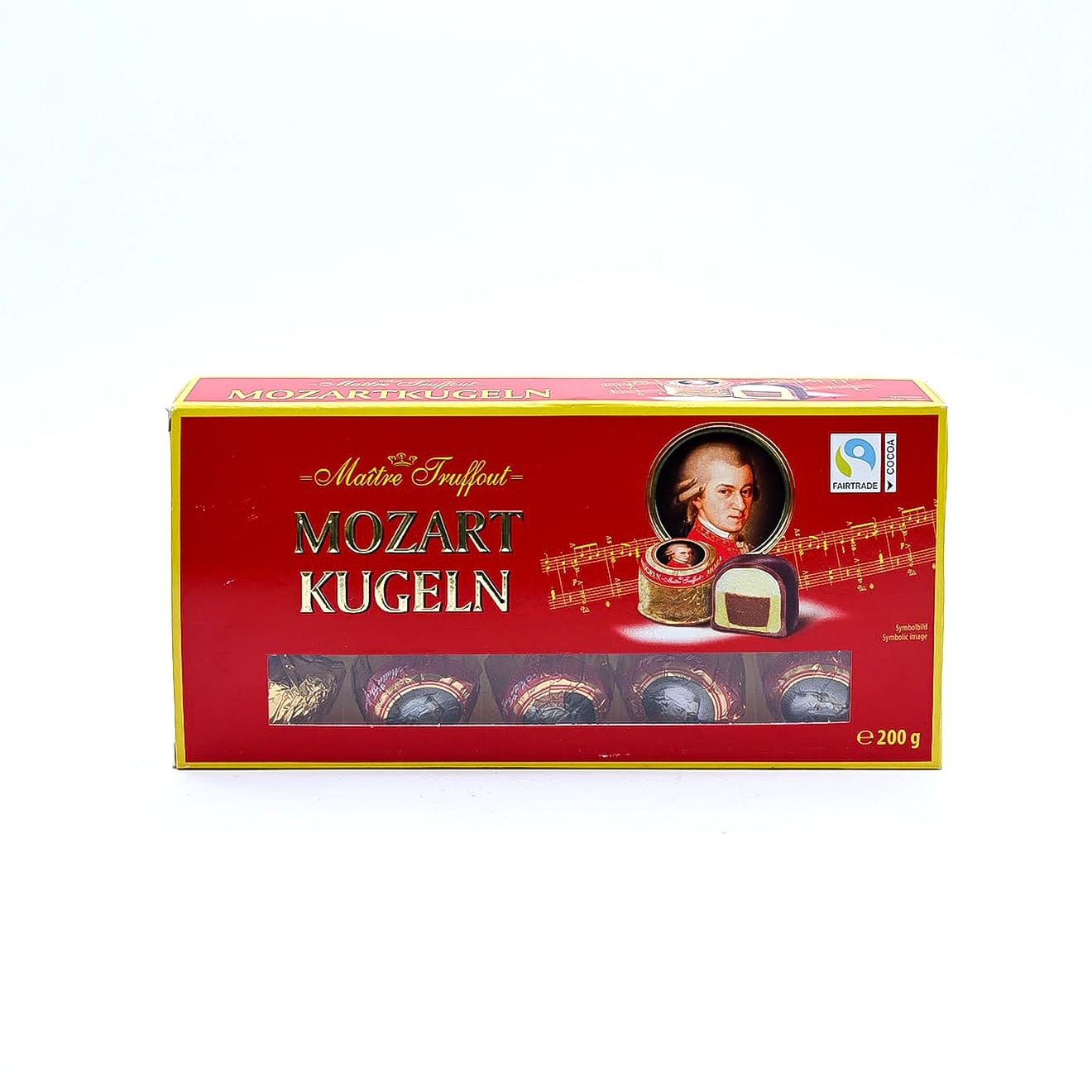 Maître Truffout Цукерки Mozart Kugeln Maître Truffout (марципан/нуга/шоколад), 200 г