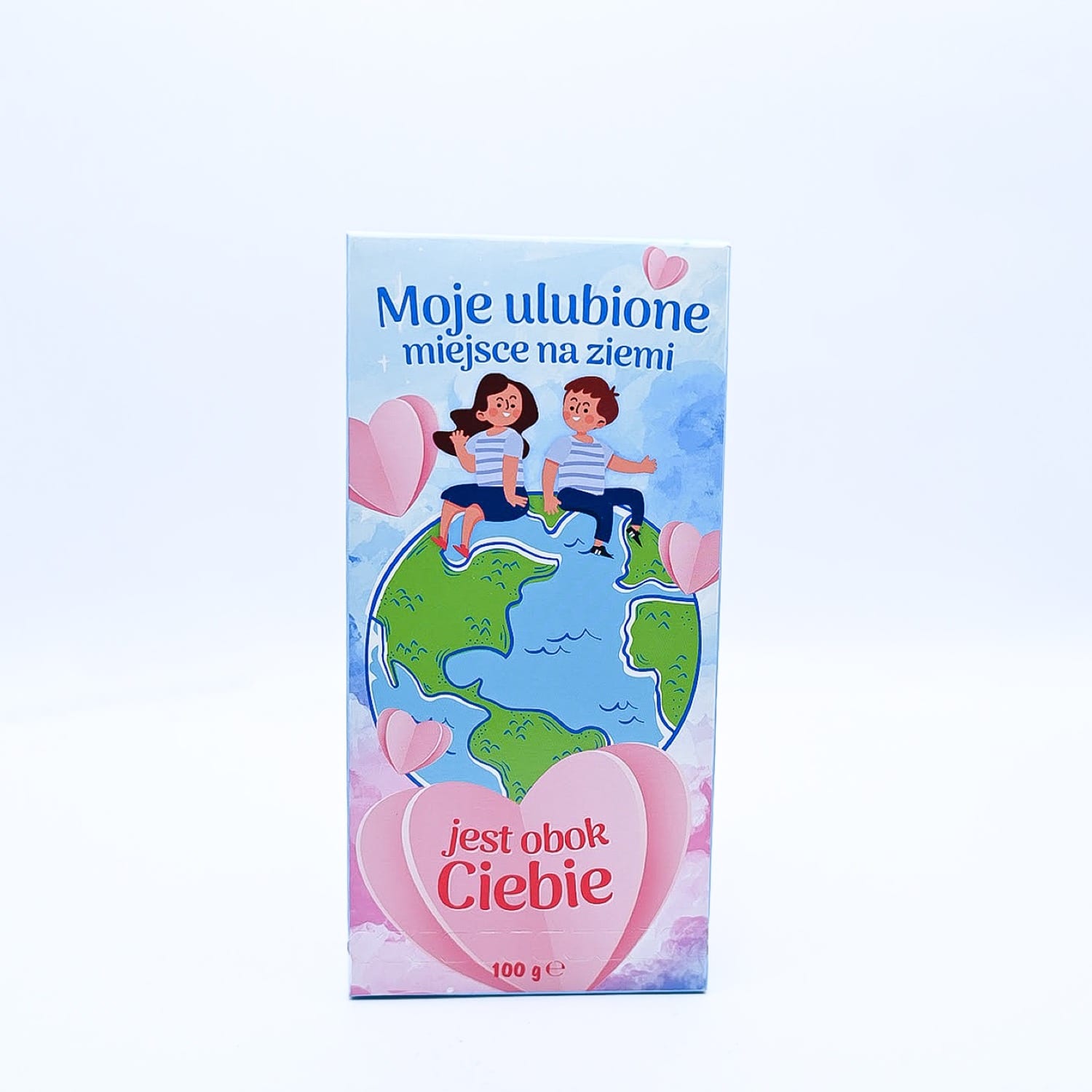 Молочний шоколад подарунковий «Moje ulubione miejsce na ziemi», 100 г