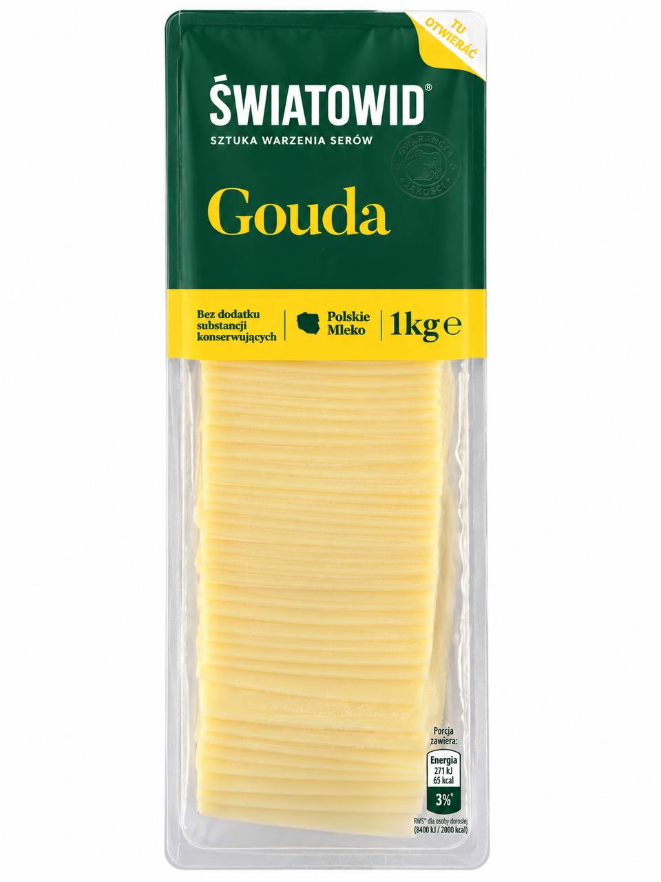 Сир Gouda Światowid нарізаний, 1 кг