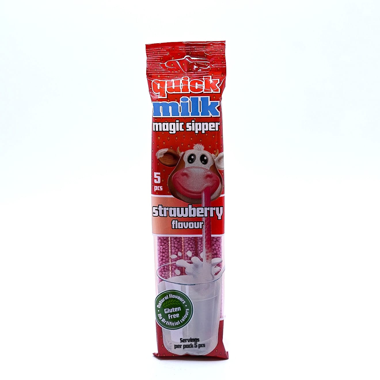 Quick Milk Magic Sipper Strawberry (трубочки) 5 шт