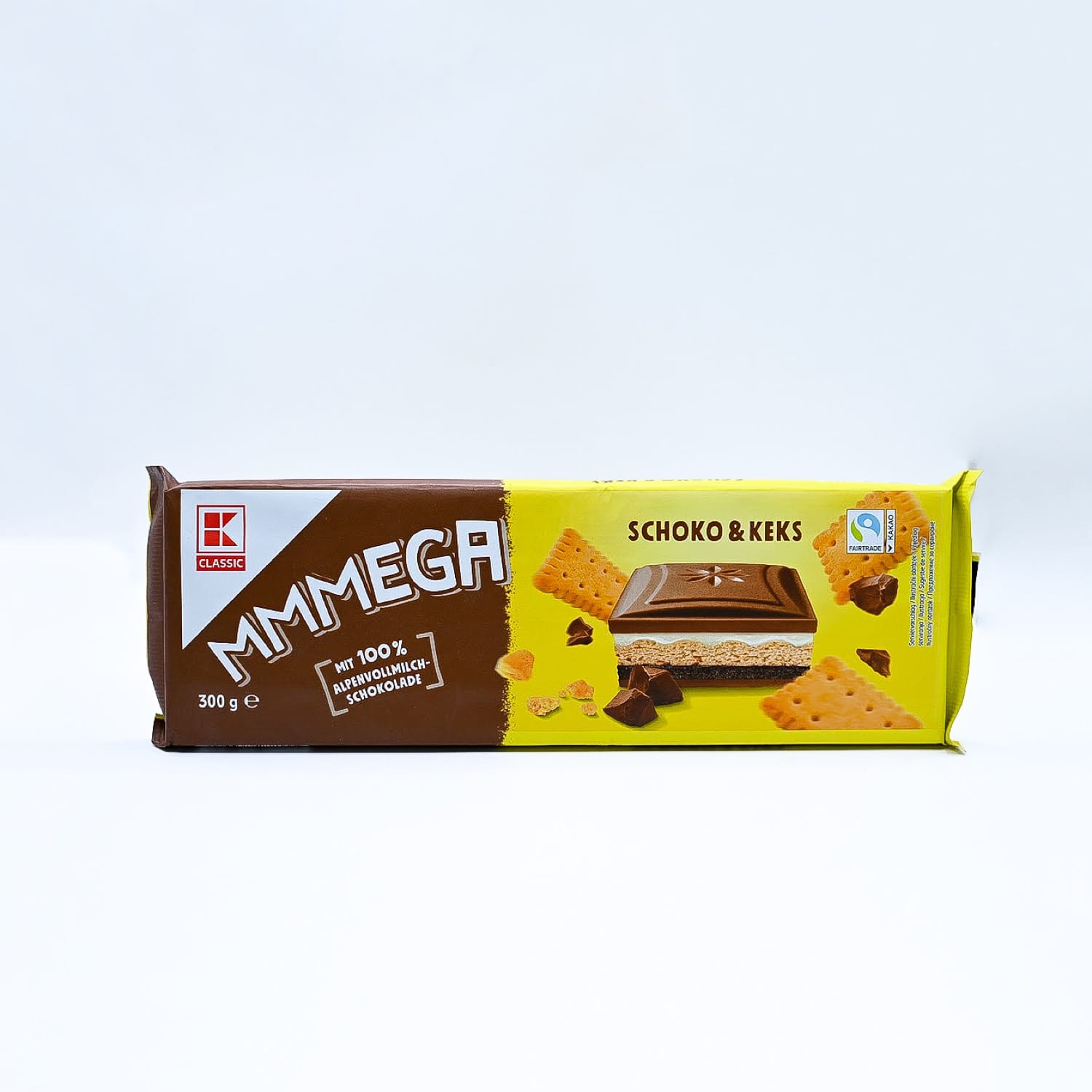 Шоколад молочний K-Classic Mmmega з печивом, 300 г