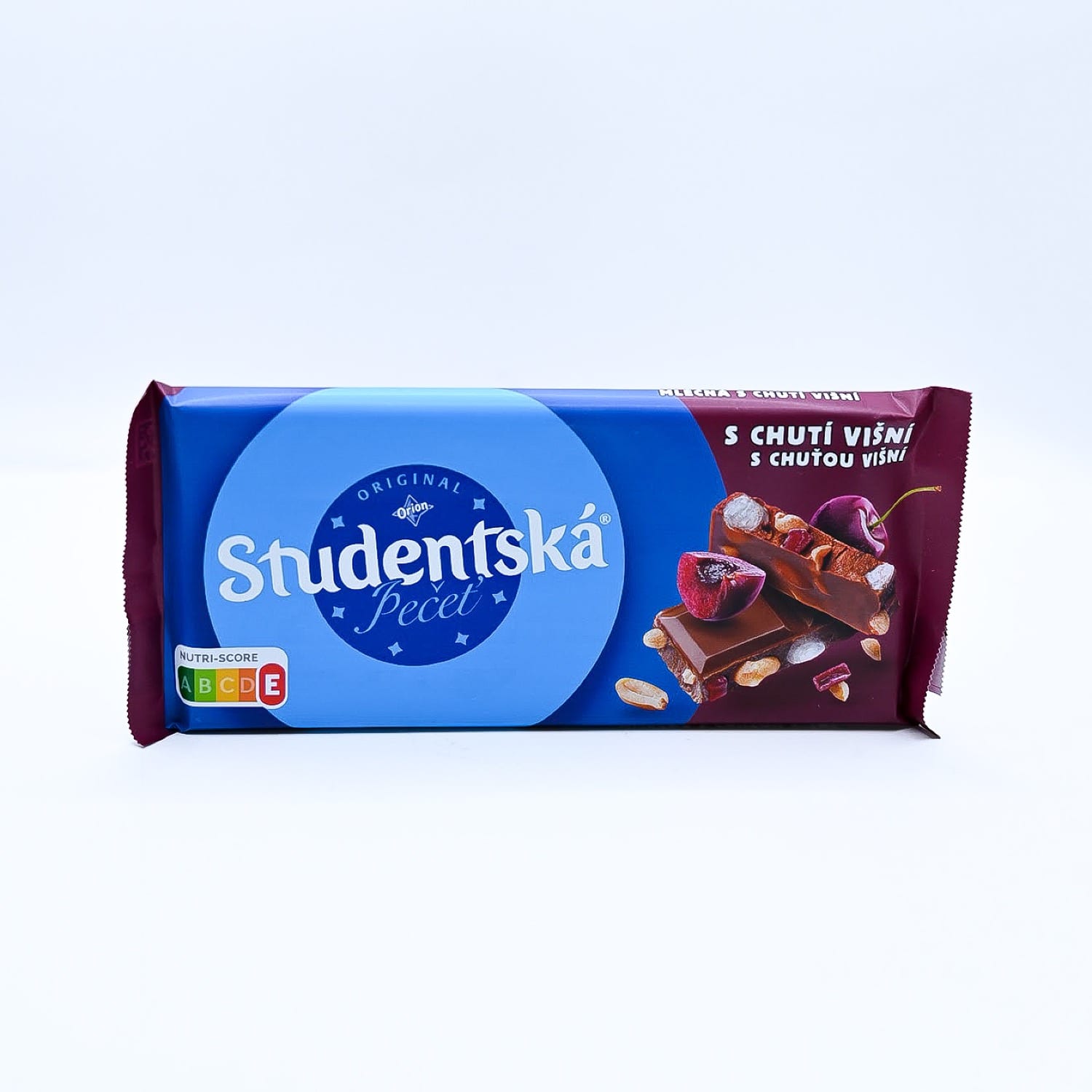 Шоколад молочний Studentska Pecet зі смаком вишні