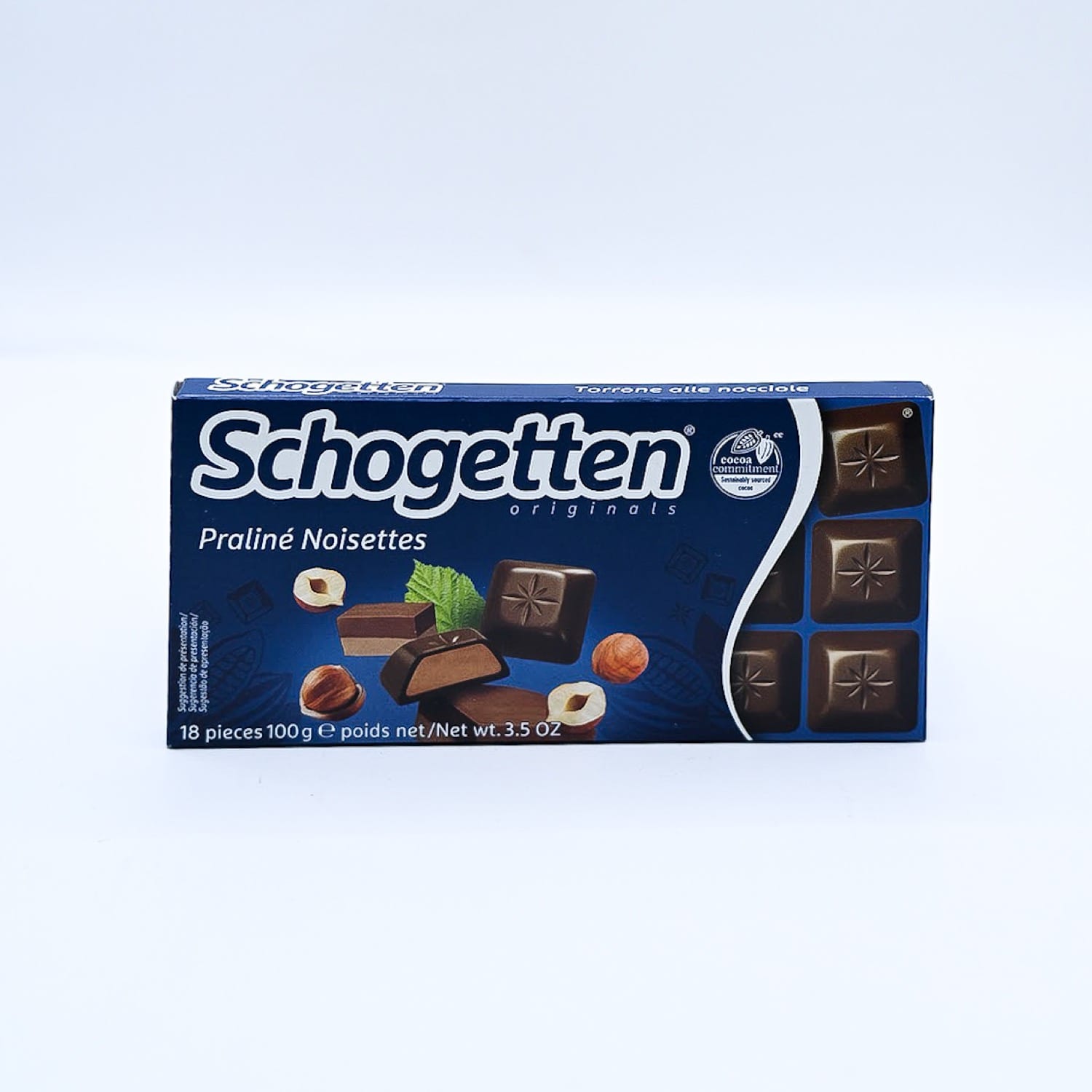 Шоколад Schogetten Praliné Noisettes (горіхове праліне), 100 г