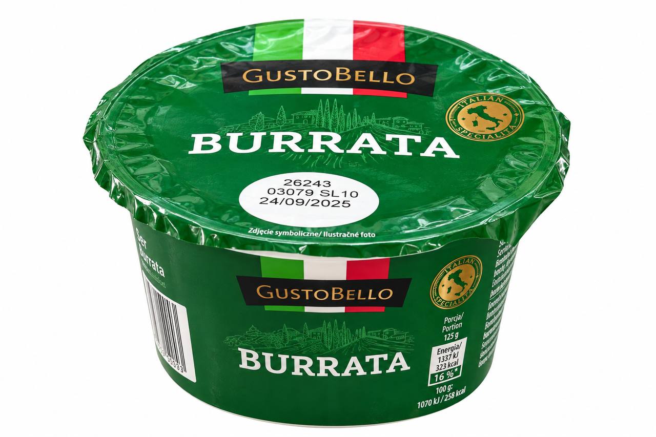 Сир Бурата Gusto Bello Burrata, 280/125 грам