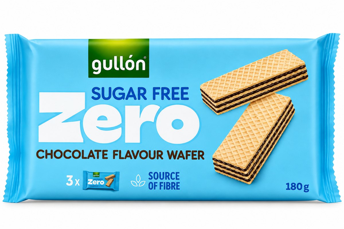 Вафлі GULLON без цукру Diet Nature з шоколадним кремом 180 г