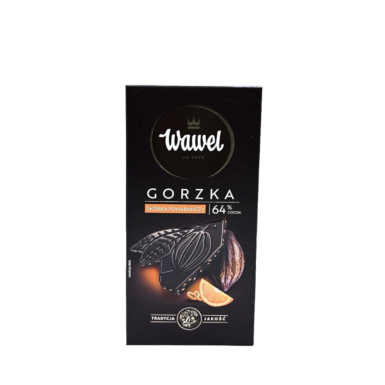 Wawel Gorzka 64% Skórka Pomarańczy
